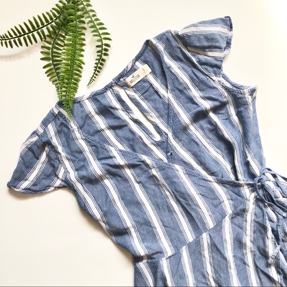 ***SOLD*** Hollister Striped Wrap Romper - Picture 1 of 3